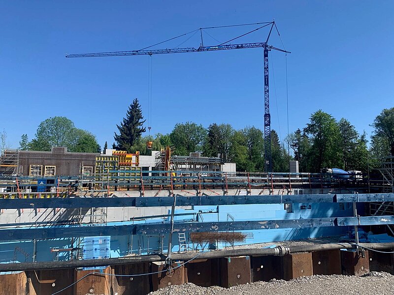 Blick auf die Baustelle